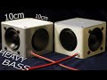 [DIY] mini speaker BASS test - 10cmの箱と6,2cmのユニットで重低音 自作スピーカー 録音テスト (パッシブラジエーター付き)