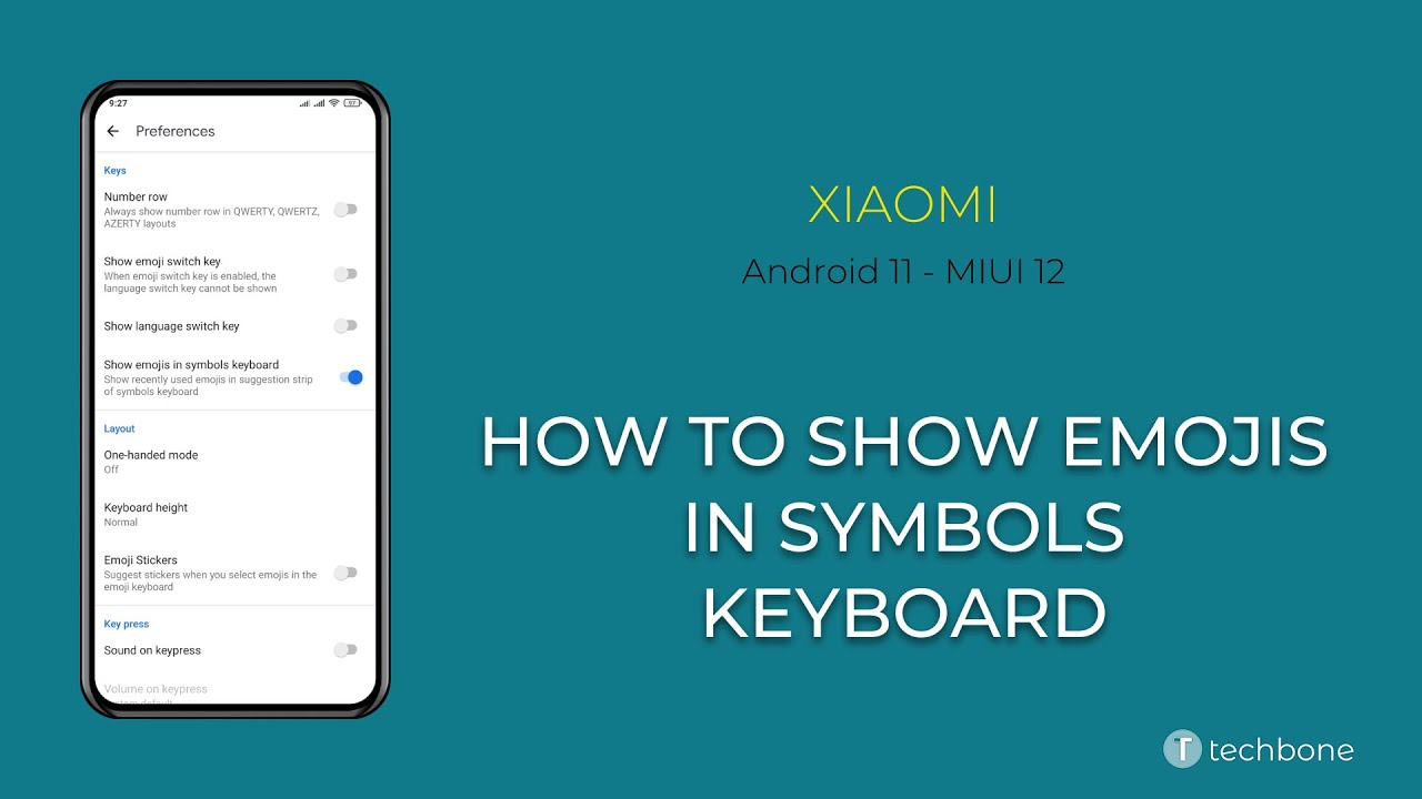 How to Show emojis in symbols keyboard Xiaomi [Android 11 MIUI 12] YouTube