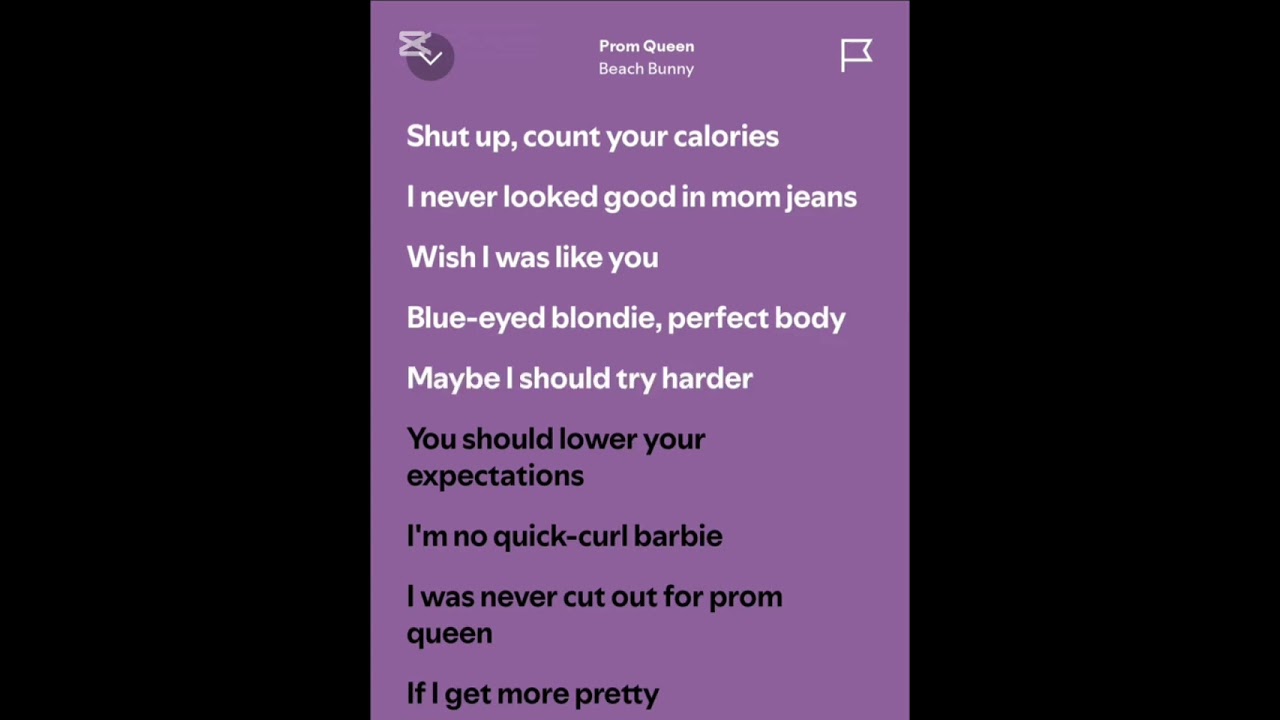 Prom Queen - Beach Bunny (Lyrics/Letra) #letra #music #lyricvideo #musica