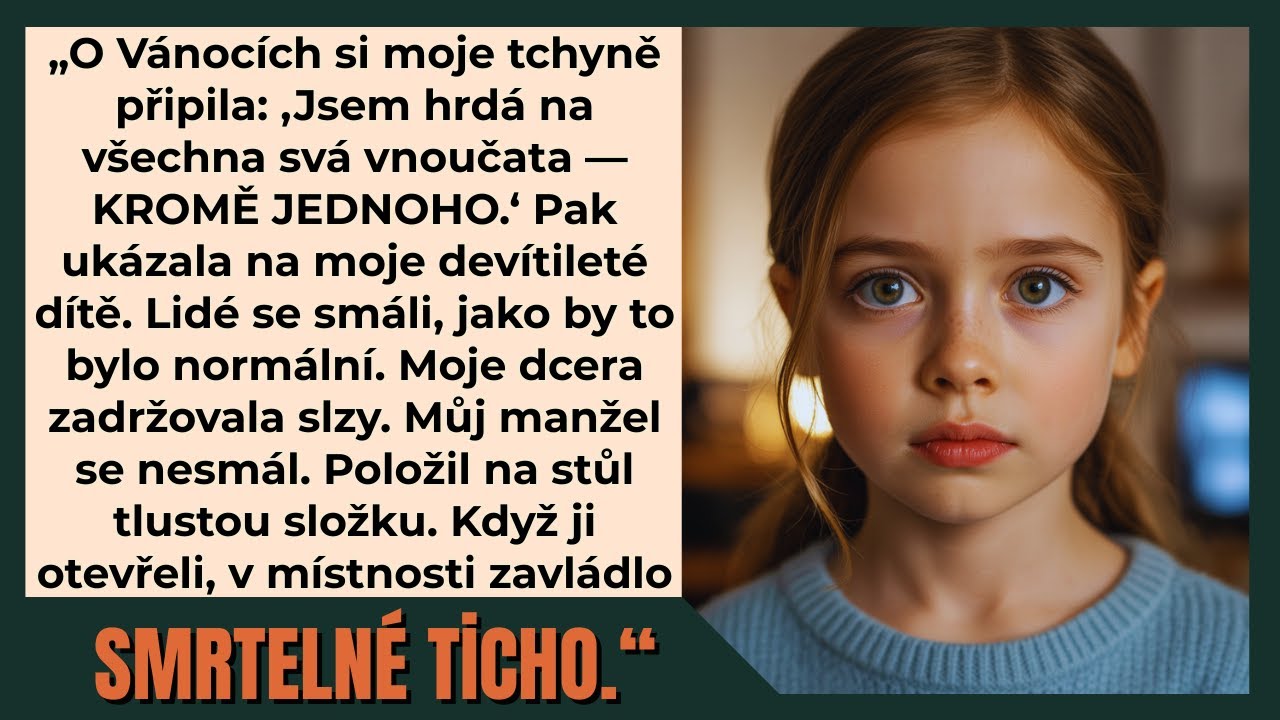 Vánoční přípitek měl být milý. Místo toho moje tchyně zvedla sklenici, usmála se na celou rodinu a řekla: „Jsem pyšná na všechny své vnoučata, kromě jednoho.“ Pak ukázala na mou devítiletou dceru,...