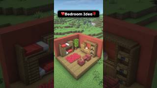 Simple Aesthetic Red Bedroom Design Idea In Minecraft! ❤️✨