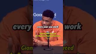 Giannis Gets Heated At Reporter During Interview