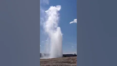 Old Faithful erupting