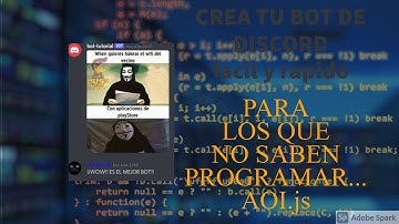 ¡¡COMO CREAR UN BOT DE DISCORD AOI.js!!   para los que no saben programar