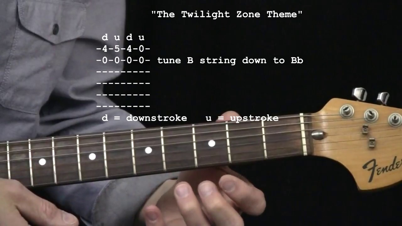 "The Twilight Zone Theme" 365 Riffs For Beginning Guitar !! YouTube