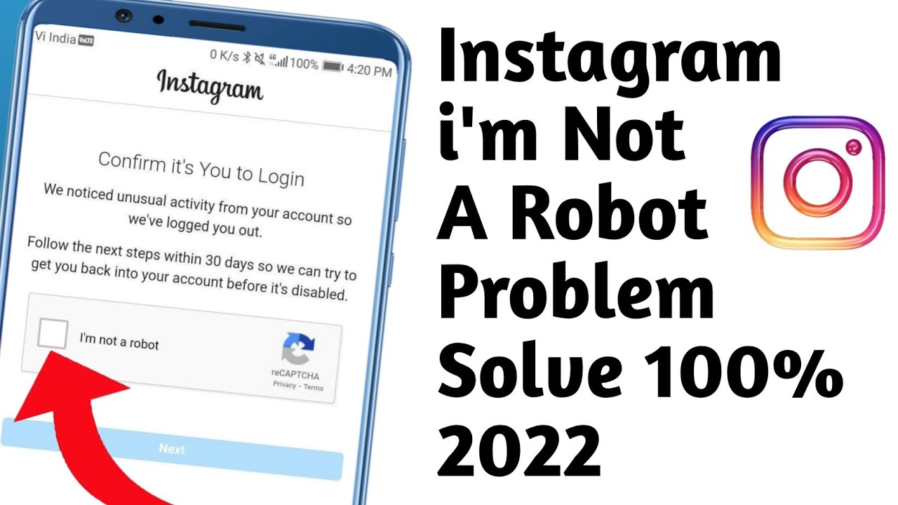 Instagram i not Robot problem solve | Confirm You to Login instagram - YouTube