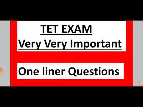 TET Exam Very very important Questions - science and CDP