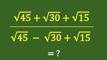 Germany | A Very Interesting Square Root Algebra Problem | Math Olympiad