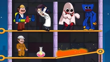 Squid Pin - Pull The Pin - Android Gameplay Walkthrough Levels (355 to 372) part #7