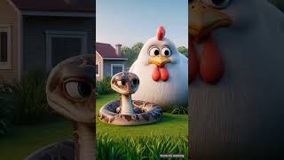A lovely story of a hen and python 🐍#shorts #ai #hen #snake #trending