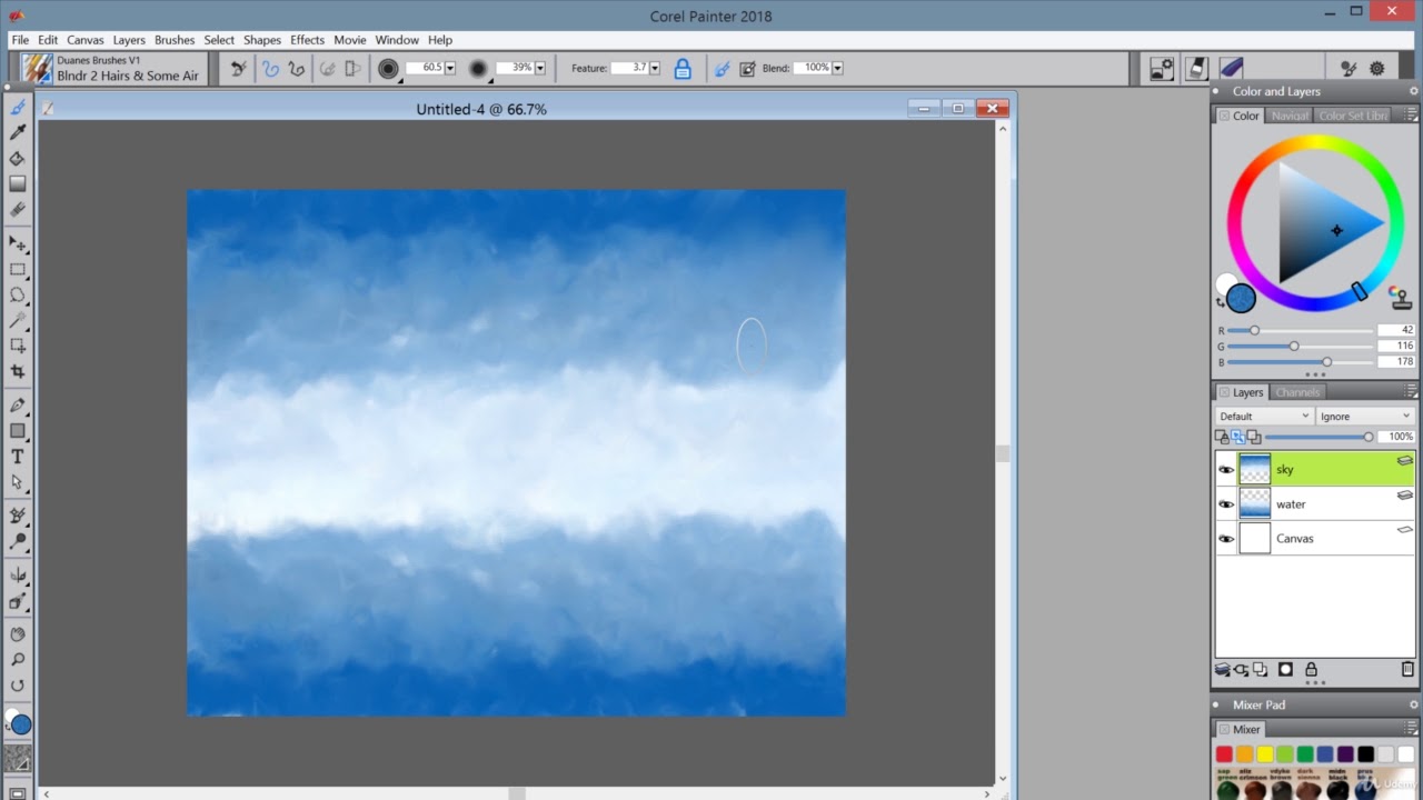 Corel Painter 2018 Brush Set and Brush Tutorials : Sky and Clouds