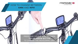 How to change between KMH and MPH on EVO E-Bike with Promovec LCD Display