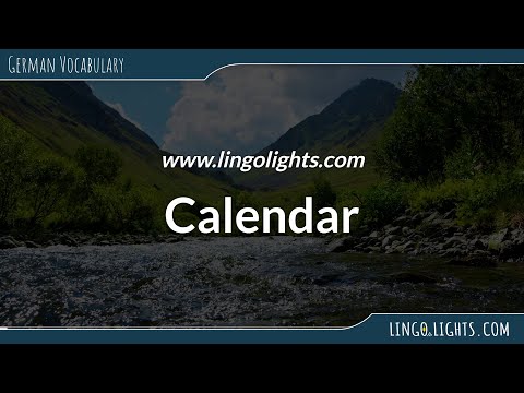 Days of the week, months, seasons, dates - Learn German vocabulary