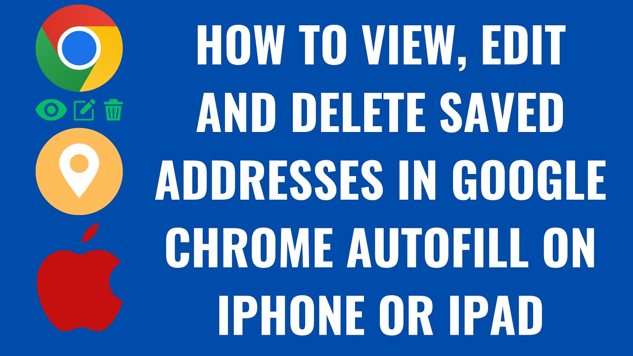 Saved Address How to View, Edit and Delete Saved Addresses in Google Chrome Autofill ...