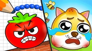 DRAW TO SMASH: FUNNY PUZZLE vs SAVE THE DOGE - Satisfying Double Gameplay New Levels Android APK