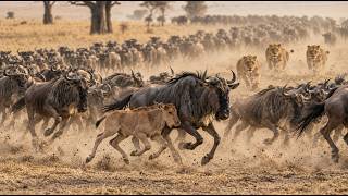The Great Wildebeest Migration: A Journey Through Deadly Dangers | Wildlife Story