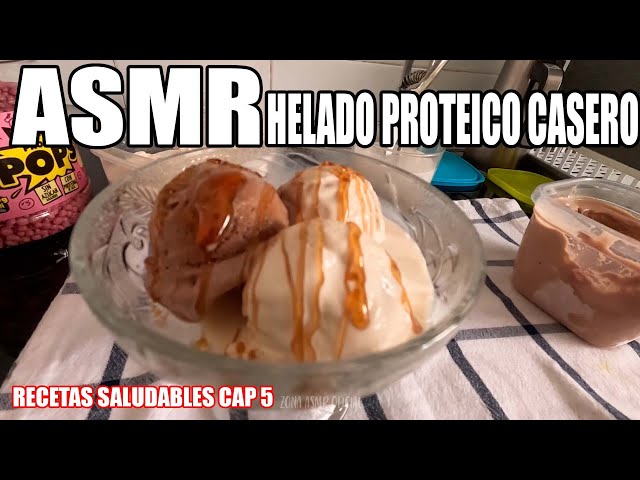 ASMR | Homemade Protein Ice Cream (Sugar-Free & Low-Calorie)