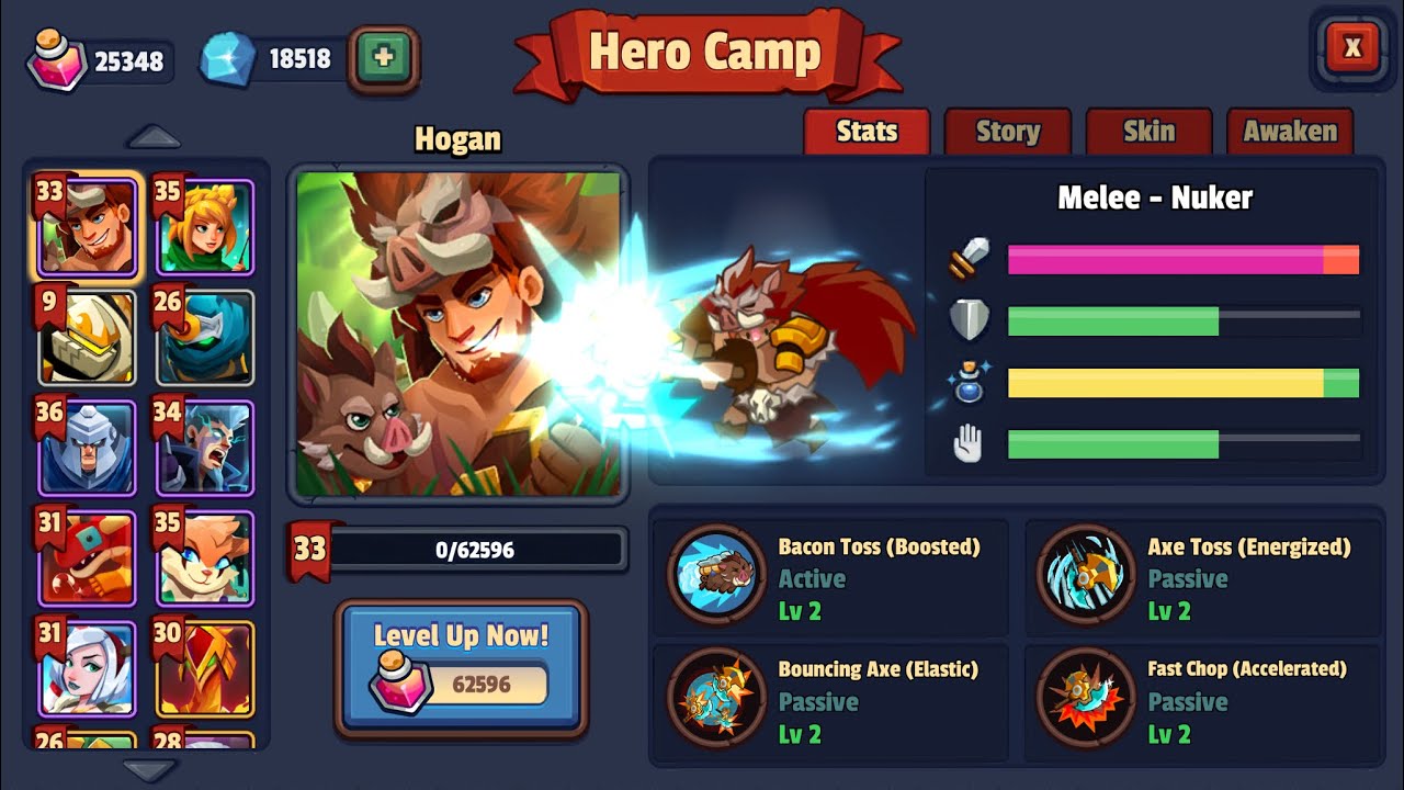 Realm Defense Hogan Before & After World 7 Upgrade 🌟