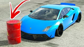 Lamborghini Vs EXPLOSIVE Barrel! New Explosive Barrel Mod! - BeamNG Drive Mods screenshot 4