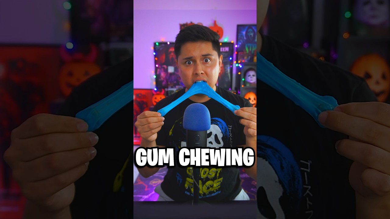 ⁣Chewing a WHOLE Pack of Gum 🍬 | #asmr #shorts