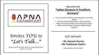 Celebrity Lets Talk - on Indian Diaspora in Frankfurt Wealth