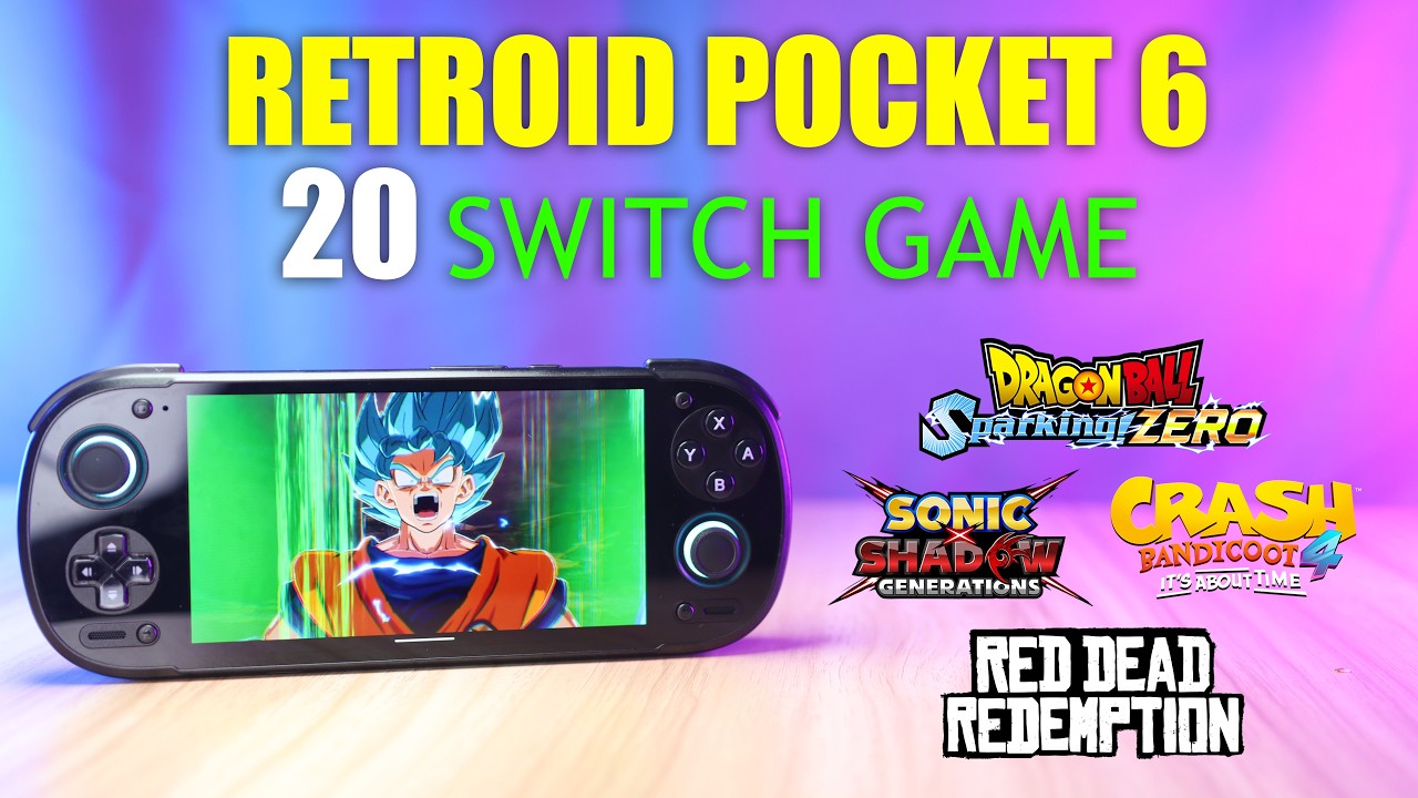 RETROID POCKET 6 : 20 Switch game test - YouTube