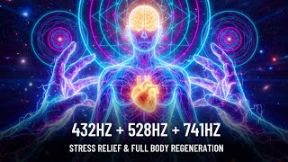 Frequency 432Hz to Cleanse All Negative Energy, Full Body Detox, Stress Relief \& Inner Peace
