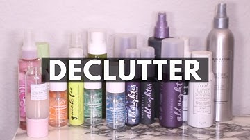 SETTING SPRAY DECLUTTER FOR 2020 💦  DRUGSTORE & HIGH END MAKEUP DECLUTTERING