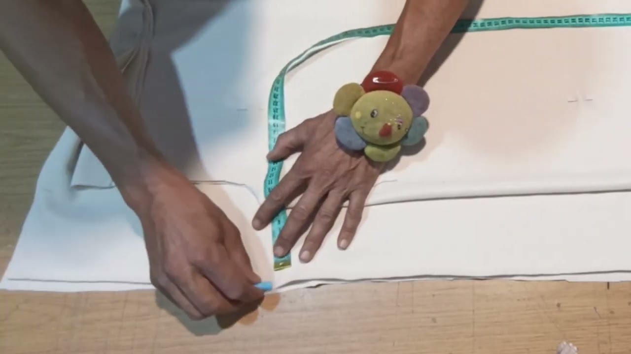 طريقه تفصيل وخياطه السروال رياضي في جزئين