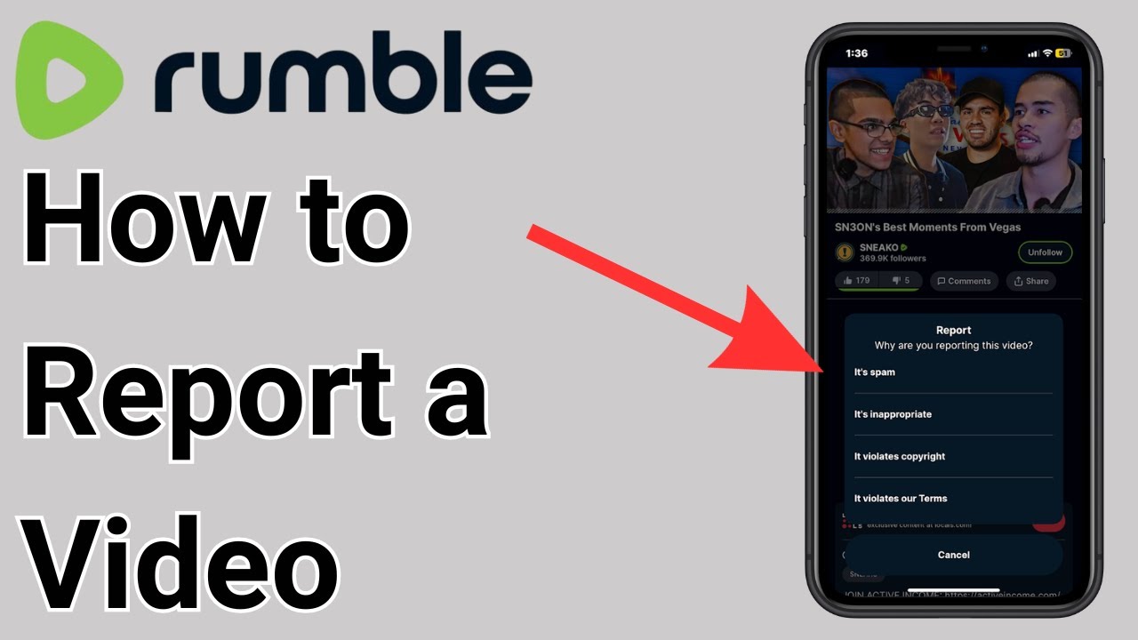 Rumble Reece Report How to Report a video in Rumble? - YouTube