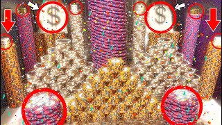 ?CASINO STAFF WAS SO UPSET AFTER THIS JACKPOT! $50,000,000.00 BUY IN, PLAYING THE COIN PUSHER!