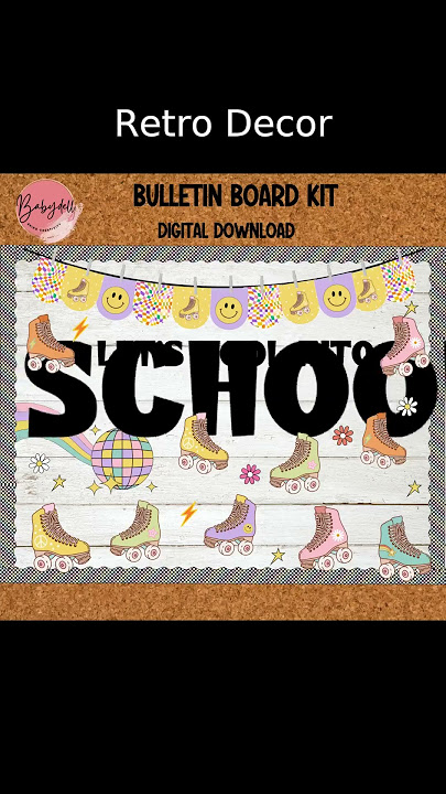 Retro Roller Skate Bulletin Board Decor DIY