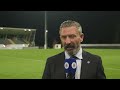 Derek McInnes reacts to today's match against FK Jablonec | 27 Aug 2026