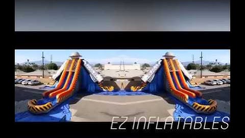 Rocket Ship Water Slide! Apollo by EZ Inflatables!