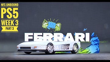 NFS Unbound Walkthrough | PS5 Gameplay - Week 3 | Part 3.