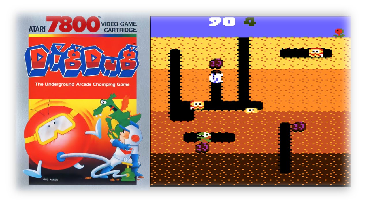 Dig Dug (Atari 7800/1987) Graben bis die Schaufel glüht! YouTube