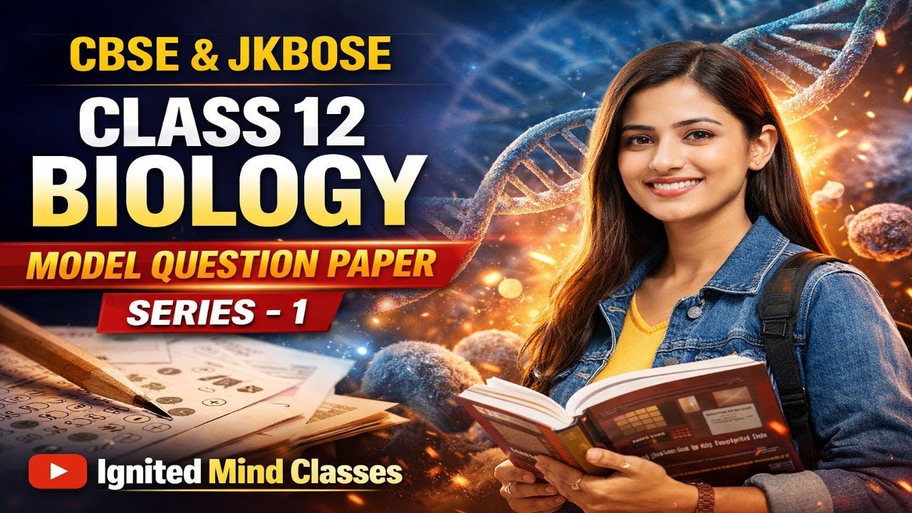 🧬 Class 12 Biology Model Paper with Answers | Board Exam 2026 | for cbse and jkbose 💯
