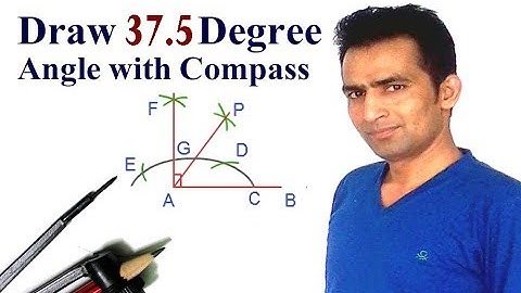 How to Draw 37.5 degree Angle with Compass and Scale | परकार से 37.5 डिग्री का कोण कैसे बनाये