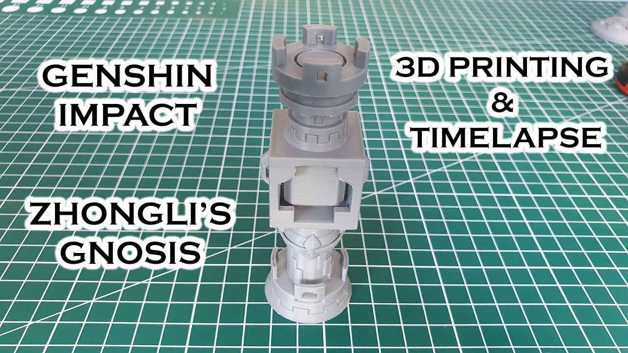 Gnosis of Zhongli Genshin Impact Geo Gnosis 3D Print Ready Chess Piece Rook  