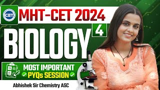 MHTCET 2024 | Biology Most Expected MCQ's | Top 50 MCQ's | Part 4 | PYQ's | By:- Tapi Miss