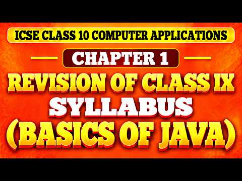 Why Java? Features Explained! | ICSE Class 10 Ch 1 Revision of Class IX Syllabus #icseclass10