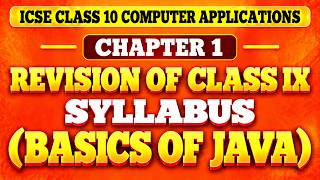 Details Why Java Features Explained! | ICSE Class 10 Ch 1 Revision of Class IX Syllabus #icseclass10 News