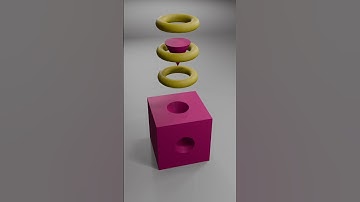 Satisfying 3D Loop | Falling Soft Cone Filling a Cube in Blender #animation #3dart #blender #cgiart