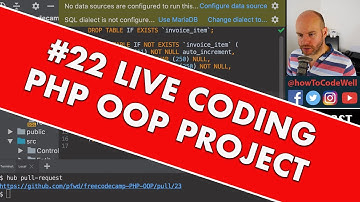 Live PHP Coding Stream #22 Creating OOP course for FreeCodeCamp - MySQL Invoice Item Schema