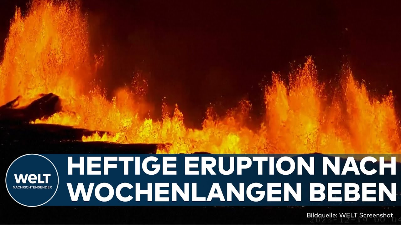 Vulkanausbruch in Island: Video zeigt drei Kilometer hohe Dampfwolke