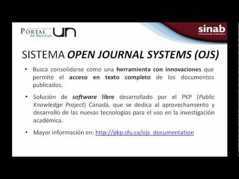 1. Presentación de videotutoriales de OJS (Portal de Revistas UN)