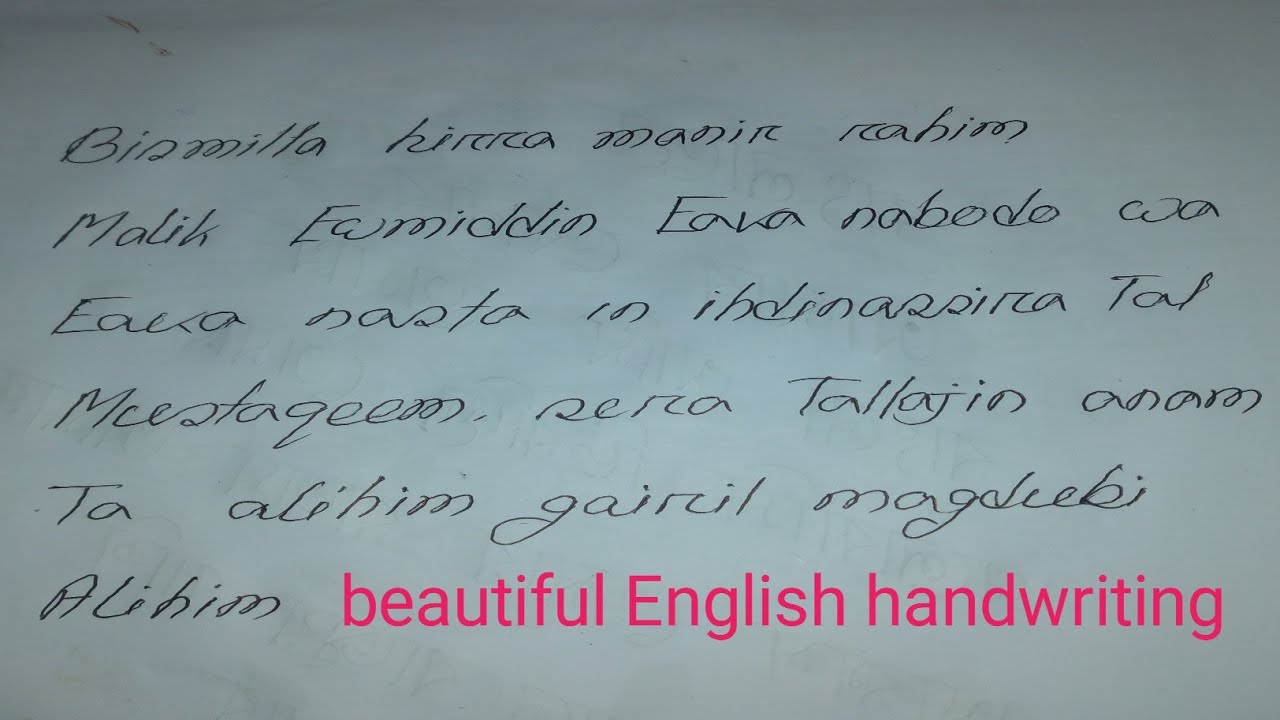 How To Write Simple & Easy In English. How To Get Neat Handwriting ...