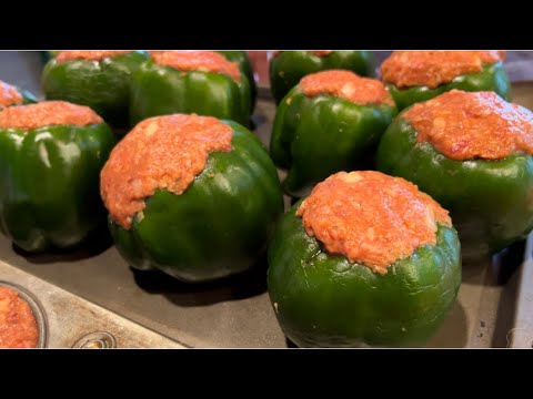 Love \u0026 Best Dishes: Slow Cooker Stuffed Green Peppers Recipe | Ground Beef Recipes for Dinner