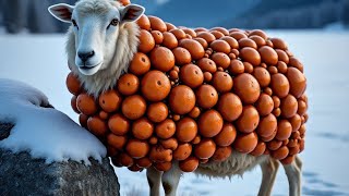 “Rescuing a White Sheep Covered in Orange-Red Bubble Barnacles | Real Animal Rescue#wildliferescue