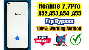 All Oppo Realme 7,7Pro A52,A53, A54, A55 Frp Bypass // Without PC ✅ New Method 100% Working 